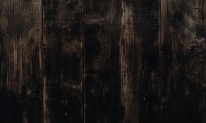 Dark brown wooden background with a rough texture, a dark wood surface with old wooden planks, a wood grain pattern, a dark wood banner template design