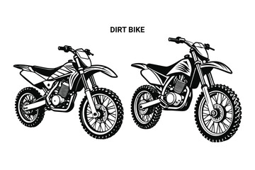 Customizable Dirt Bike Silhouette Vector Illustration