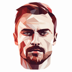 Male face vector illustration for diverse design projects in isolated white background