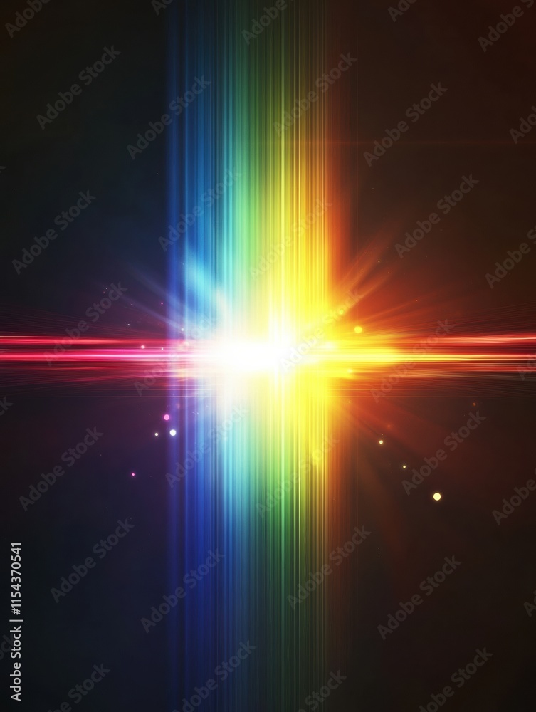 Poster colorful light streaks create a mesmerizing abstract pattern in a dark space during a creative art d