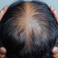 Fototapeta premium Person holding head