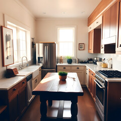 Fototapeta premium modern kitchen interior with kitchen