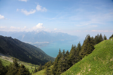 Fototapeta premium swiss mountain landscape near Montreux