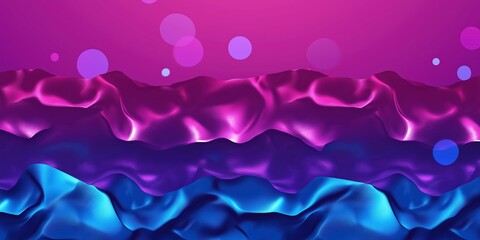 Obraz premium A purple and blue ocean with a pink sun in the background. The ocean is very calm and peaceful