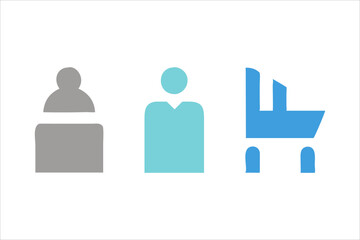 Shopping Mall and Public Icons Set