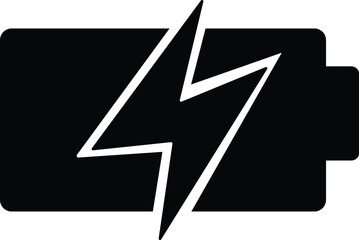Minimalist Lightning Energy Icon on Clean White Background