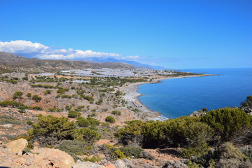 Obraz premium Krios Beach is located on the island of Crete, 10 km west of Paleochora, 90 km south of Chania