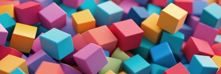 Obraz premium Colorful cubes background.