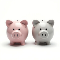 piggy bank mockup for financial savings and money management designs