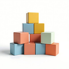 blocks isolated on white