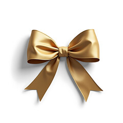 Naklejka premium golden bow isolated on white