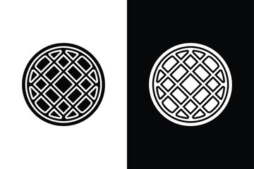 Waffles icon vector on White Background ,Vector Art Illustration on white background.