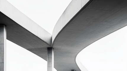 Obraz premium Dynamic Angles of Modern Architecture on White Background