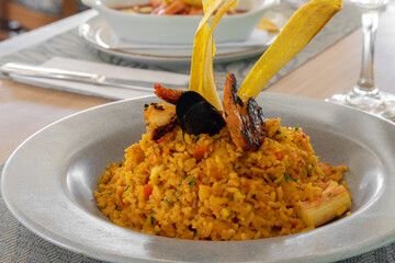 Rice seafood, colombian food