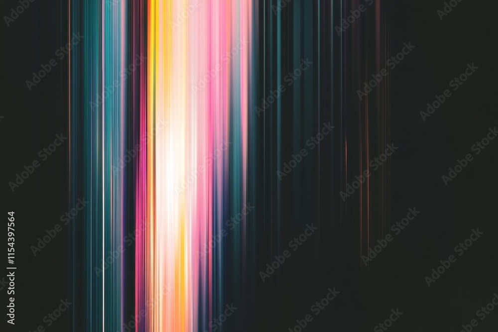 Fototapete Colorful abstract light streaks illuminate a dark background creating a mesmerizing visual experience that captivates the viewer. Generative AI