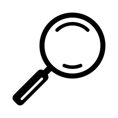 Magnifying glass icon, magnifier or loupe sign. Web search icon.