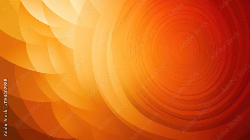 Poster abstract orange gradient background with circular pattern design