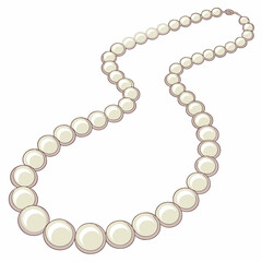 pearl necklace shimmering