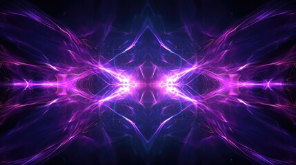 Obraz premium Abstract Digital Artwork with Vibrant Purple Light Effects