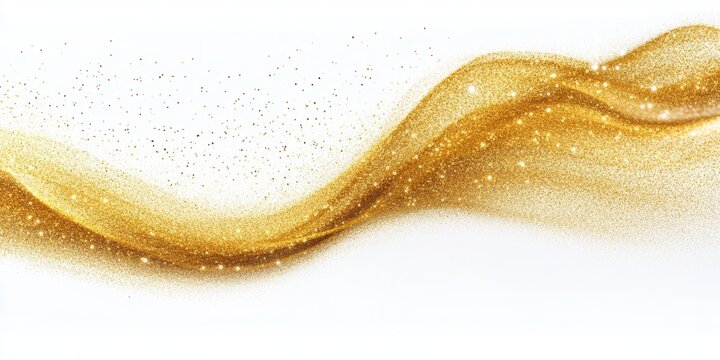 Fondo dorado con glitter y efectos brillantes en blanco