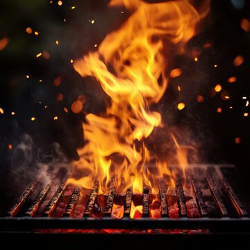 Fuego en la parrilla