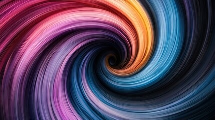  A vibrant spiral with the spectrum of colors at its core