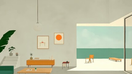 Modern Living Room Design with Negative Space and Minimalist Aesthetics