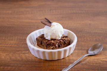 ice cream with chocolate