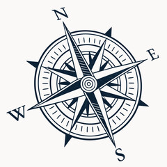 compass on white