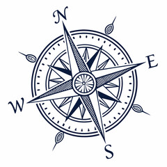 compass on white