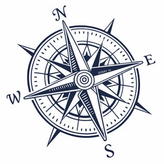 compass on white