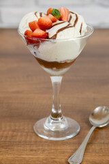 Variety of ice cream cups