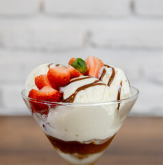 Variety of ice cream cups