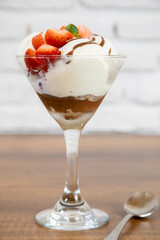 Variety of ice cream cups