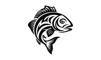 Cute Fish Illustration. Set of fish vector illustration for fishing logo. Cartoon, Clipart, and Line Art Design Adorable fish illustration, ideal for cartoons, and creative design projects.