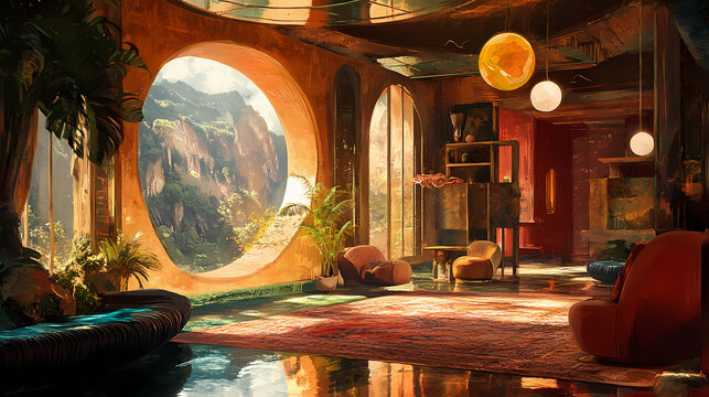 Interior design, gerado por ai. Hinterland. Illustration