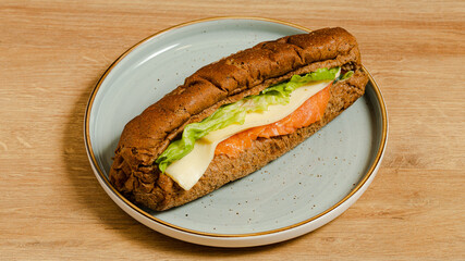 Delicious Italian sandwich isolated  
