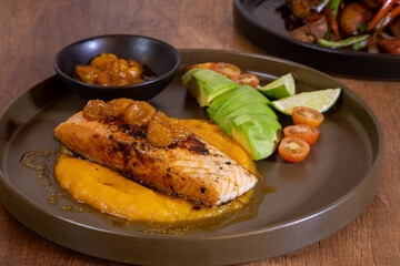 Grilled salmon