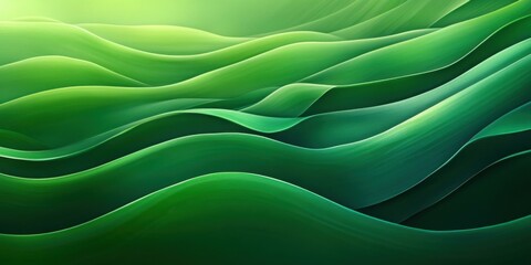 Obraz premium Ondas verdes abstractas