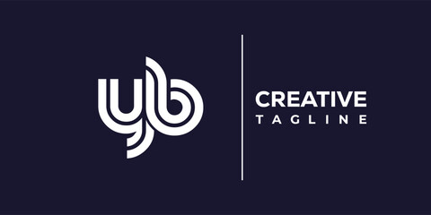 Y and B logo design. YB abstract Letters Logo Monogram. This logo design is the process of creating a visual symbol that represents a brand, company, or individual. © Mahamud