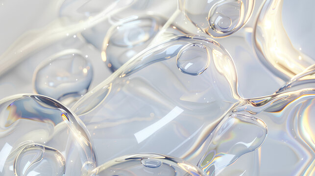 abstract transparent water bubbles background