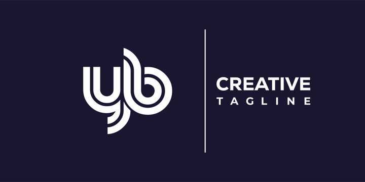 Y and B logo design. YB abstract Letters Logo Monogram. This logo design is the process of creating a visual symbol that represents a brand, company, or individual.
