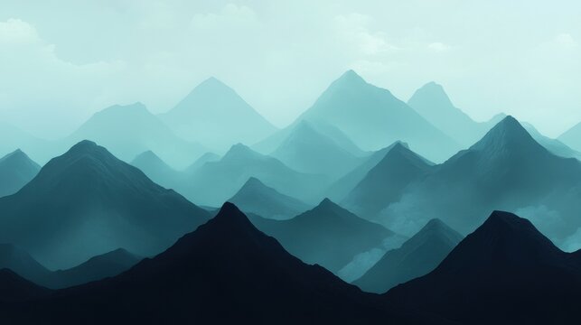 Paisaje de monta&ntilde;as azules y verdes