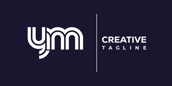 Y and M logo design. YM abstract Letters Logo Monogram. This logo design is the process of creating a visual symbol that represents a brand, company, or individual.