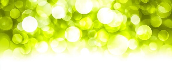 Fototapeta premium Blurred green and white elements in a picturesque spring setting