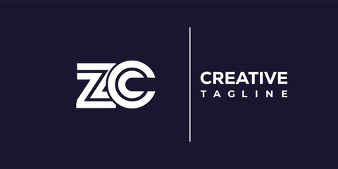 Z and C logo design. ZC abstract Letters Logo Monogram. This logo design is the process of creating a visual symbol that represents a brand, company, or individual.