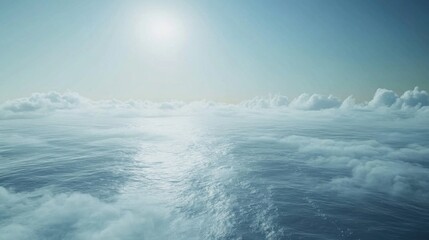 Fototapeta premium Paisaje océano cielo nubes