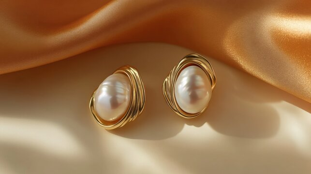 Pendientes de perlas con dise&ntilde;o elegante