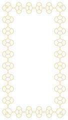 Decorative Gold Pattern Rectangle Shape Border Frame