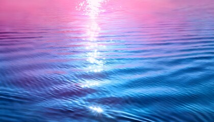 Water ripples sufrace, soft gradient pink and blue shades with a serene background. Waterdrop soft-colored wallpaper